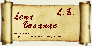 Lena Bosanac vizit kartica